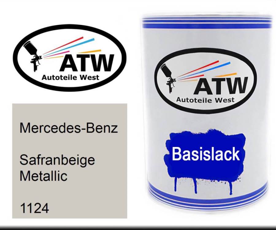 Mercedes-Benz, Safranbeige Metallic, 1124: 500ml Lackdose, von ATW Autoteile West.